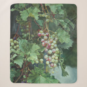 Realistic Grape Vine with Leaves – Fine Art Sherpa Blanket