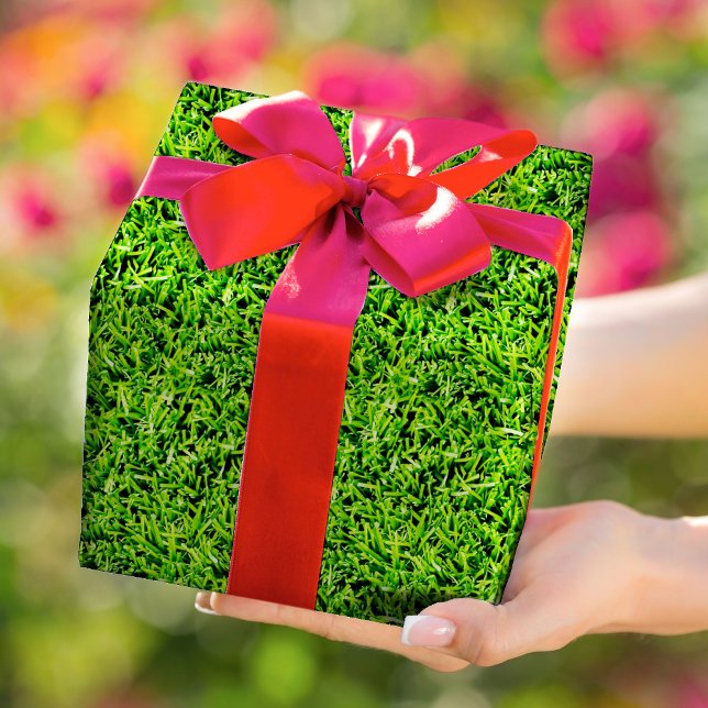 Realistic Grass Photo Texture Fun Bright Green Wrapping Paper (Creator Uploaded)