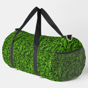   Realistic Grass Photo Texture Funny Bright Green Duffle Bag