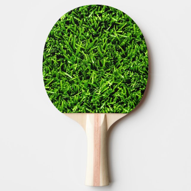   Realistic Grass Photo Texture Funny Bright Green Ping Pong Paddle (Front)