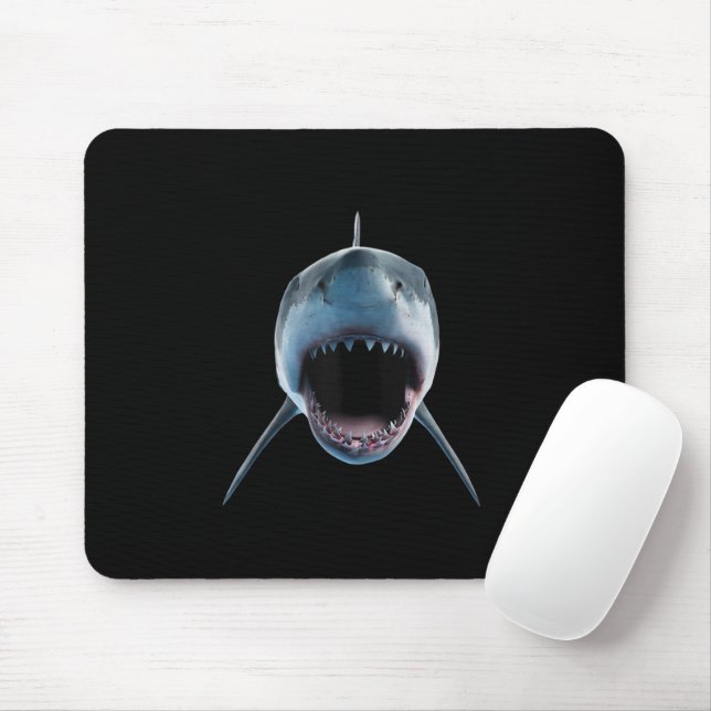 realistic great white shark Attack for lovers  Mouse Pad (With Mouse)