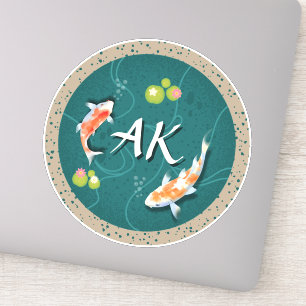 Realistic Green Japanese Koi Fish Pond