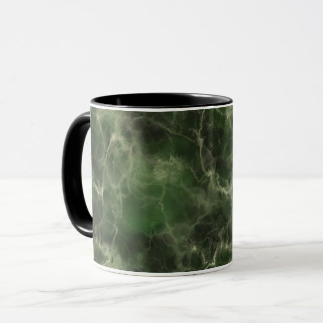 Realistic Green Marble Design Mug (Front Left)