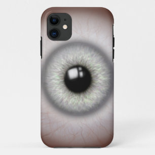 Realistic Grey Staring Eyeball iPhone 11 Case