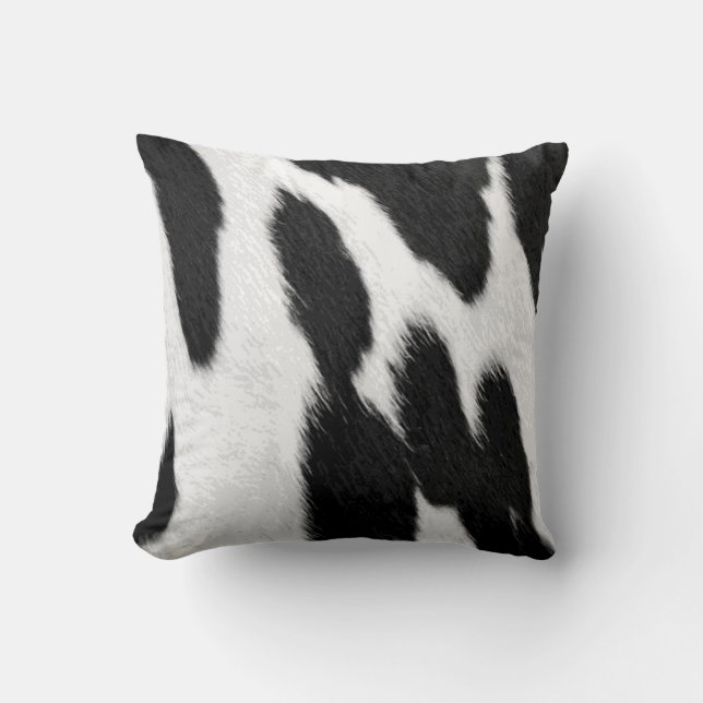 Realistic Holstein Cowhide Look Cushion (Front)
