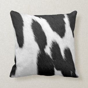 Realistic Holstein Cowhide Look Cushion