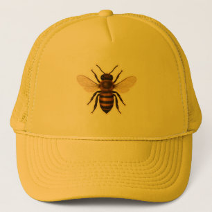 Realistic Honey Bee Design Trucker Hat