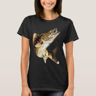 Realistic Huge Walleye Jumping â€“ Trophy Freshwat T-Shirt