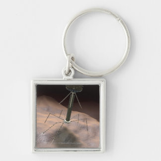 Realistic Illustration of bacteriophage Key Ring