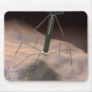 Realistic Illustration of bacteriophage Mouse Pad
