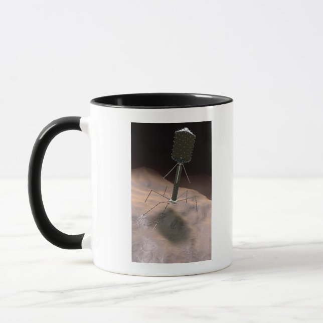 Realistic Illustration of bacteriophage Mug (Left)