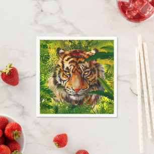 Realistic Jungle Tiger - Tiger  Napkin