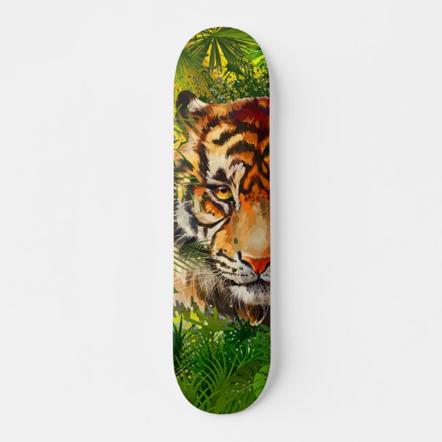 Realistic Jungle Tiger - Tiger Skateboard (Front)