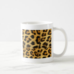 Realistic leopard fur print accessories - trendy coffee mug