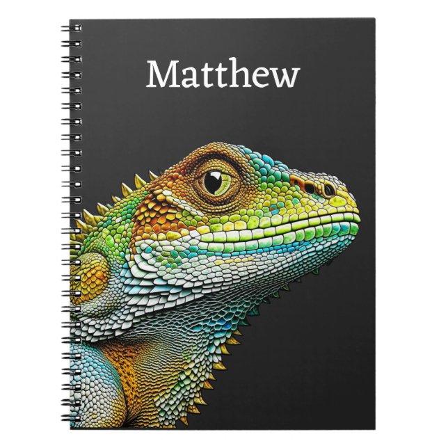 Realistic Lizard Iguana Personalised Notebook (Front)