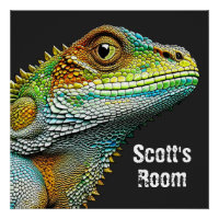 Realistic Lizard Iguana Personalised