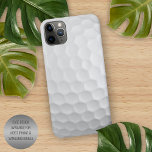 Realistic Looking Golfball Dimples Texture Pattern iPhone 11Pro Max Case<br><div class="desc">Contemporary close-up IMAGE of white coloured golfball dimples skin pattern. Fun design for the lover of the golf sport or game. Beautiful, modern, and cool cover for the trend-savvy and art-loving hip trendsetter, artsy motif lover who wants to protect their phone from dust and dirt, wear and tear. This design...</div>