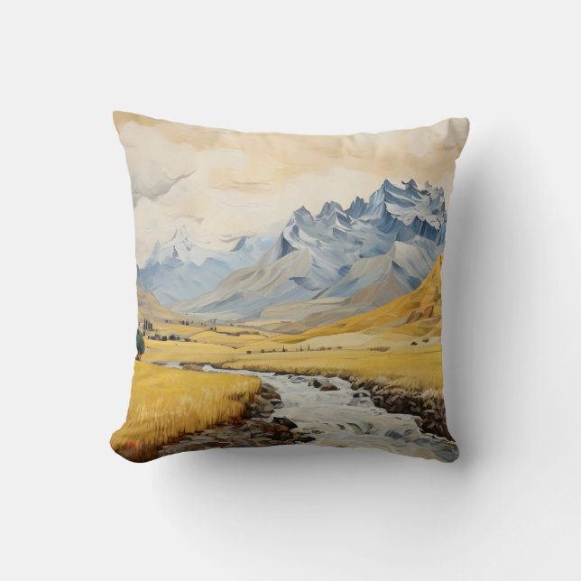 Realistic mountains cushion (Front)