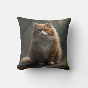 Realistic Norwegian Forest Cat Cushion