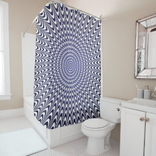Realistic optical illusion shower curtain