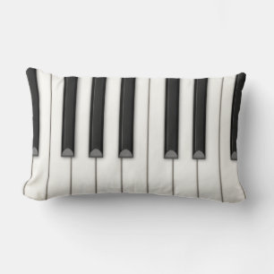 Realistic Oversized Piano Keys Music Lumbar Cushion