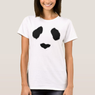 Realistic panda face tee