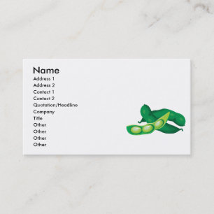 realistic pea pods business card