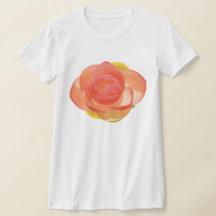 Realistic Peach Water Lily Flower T-Shirt