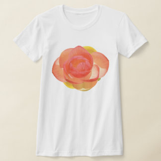 Realistic Peach Water Lily Flower T-Shirt
