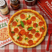 Realistic Pepperoni Pizza