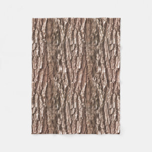 Realistic Photo Tree Bark Nature Pattern Fleece Blanket