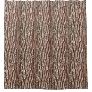 Realistic Photo Tree Bark Nature Pattern Shower Curtain