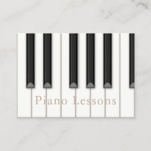 Realistic Piano Keys Custom Musician's Business Card
