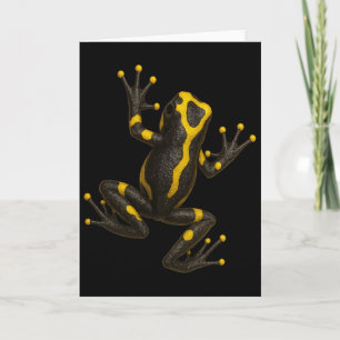 Realistic Poison Dart Frog Climbing Illusion Jungl Card