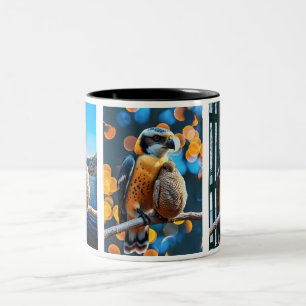 Realistic Proud Falcon Two-Tone Coffee Mug