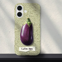 Realistic Purple Eggplant on a Carpet Custom Name