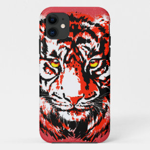 Realistic Red Tiger Head iPhone 11 Case