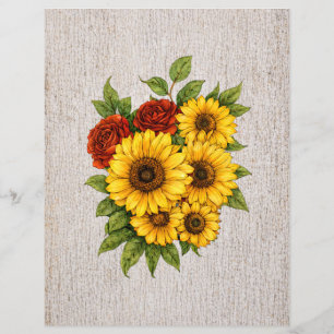 Realistic Rustic Florals Decoupage & Scrapbook