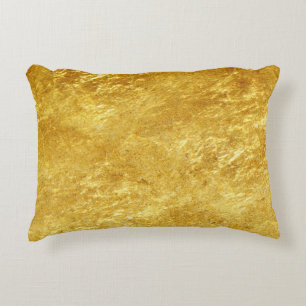 Realistic Rustic Gold Accent Pillow