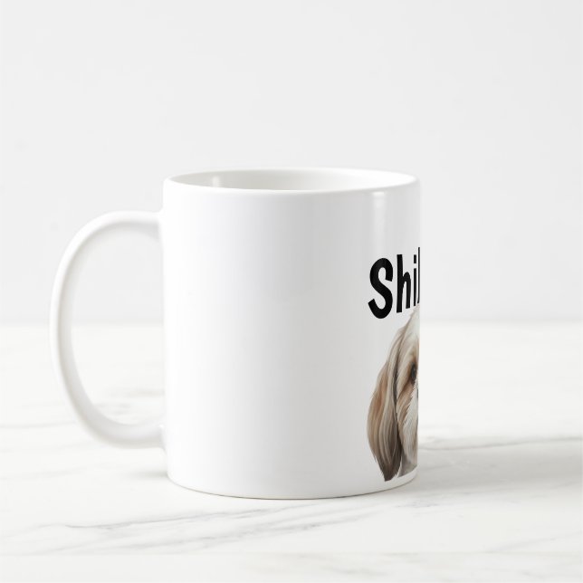 Realistic Shih Tzu Full Wrap 11oz Mug PNG | Custom (Left)