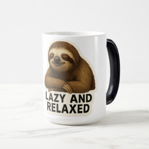 Realistic Sloth Sticker Magic Mug