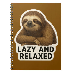 Realistic Sloth Sticker Notebook