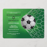 Realistic Soccer Ball Bar Mitzvah Invitation<br><div class="desc">When you're planing a Bar Mitzvah for your soccer enthusiast, this invitation is sure to please. The card is easy to customise with your wording, font, font colour, paper shape options and choice of paper types. Not exactly what you're looking for? All our products can be custom designed to meet...</div>