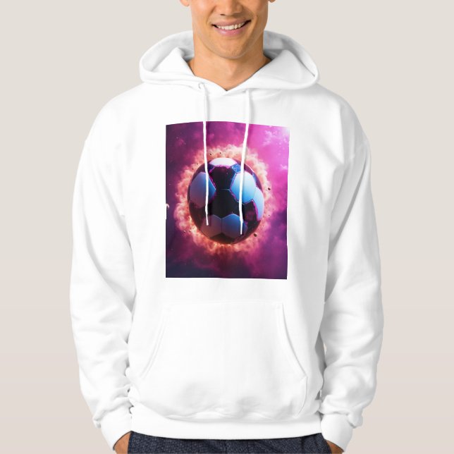 Realistic Soccer Ball Planet Graphic T-Shirt Hoodie (Front)