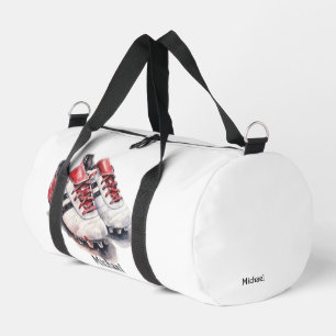 Realistic Soccer Cleats Shoes Initials Player Duffle Bag