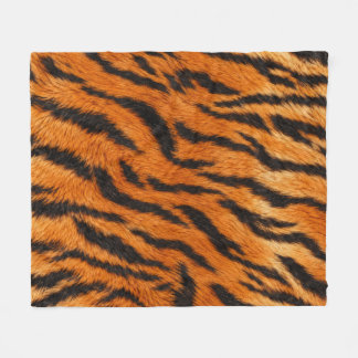 Realistic Tiger Skin Animal Print Duvet Cover Fleece Blanket