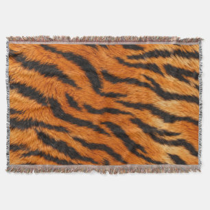 Realistic Tiger Skin Animal Print Duvet Cover Throw Blanket