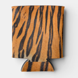 Realistic tiger skin texture. can cooler
