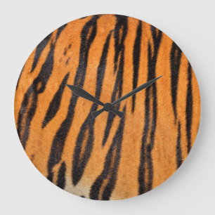 Realistic tiger skin texture. large clock
