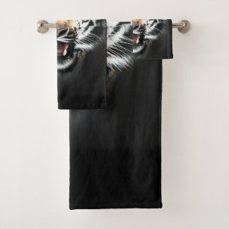 Realistic Tiger Wildlife Art Bath Towel Set